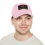 Ball Cap with Leather God Loves You Patch (Rectangle)