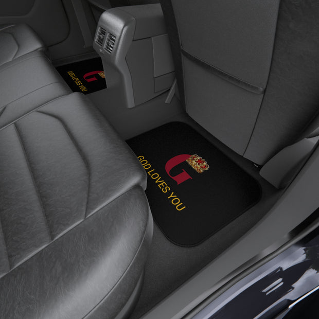 God Loves You: Set of 4 Car Mats