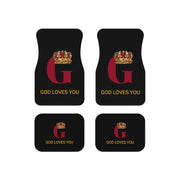 God Loves You: Set of 4 Car Mats